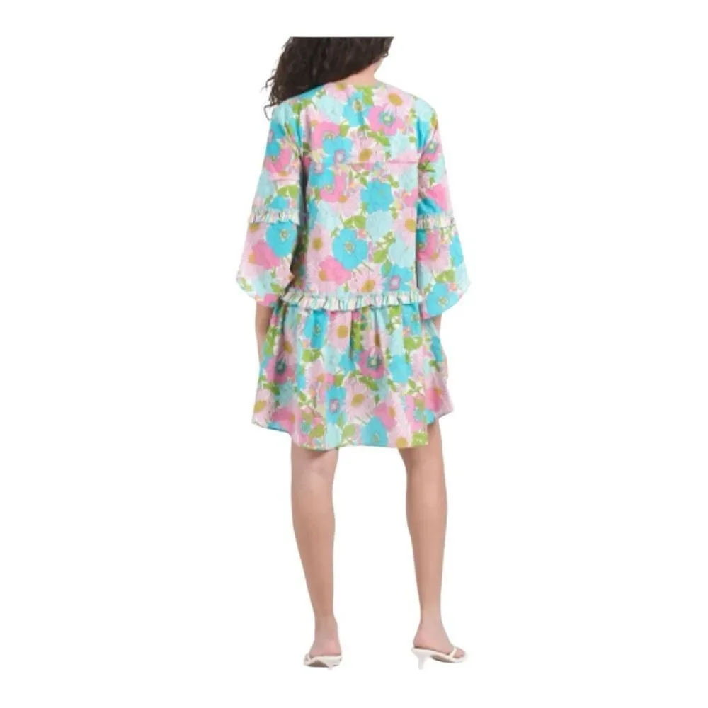 MISS JUNE Floral Print Mini Dress size o/s new with tag - Picture 2 of 2
